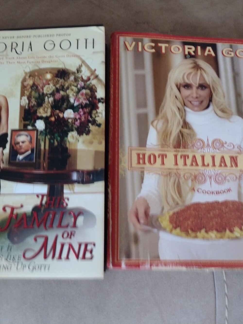 Set of 2 by Victoria Gotti: Hot Italian Dish A Cookbook & This Family of mine